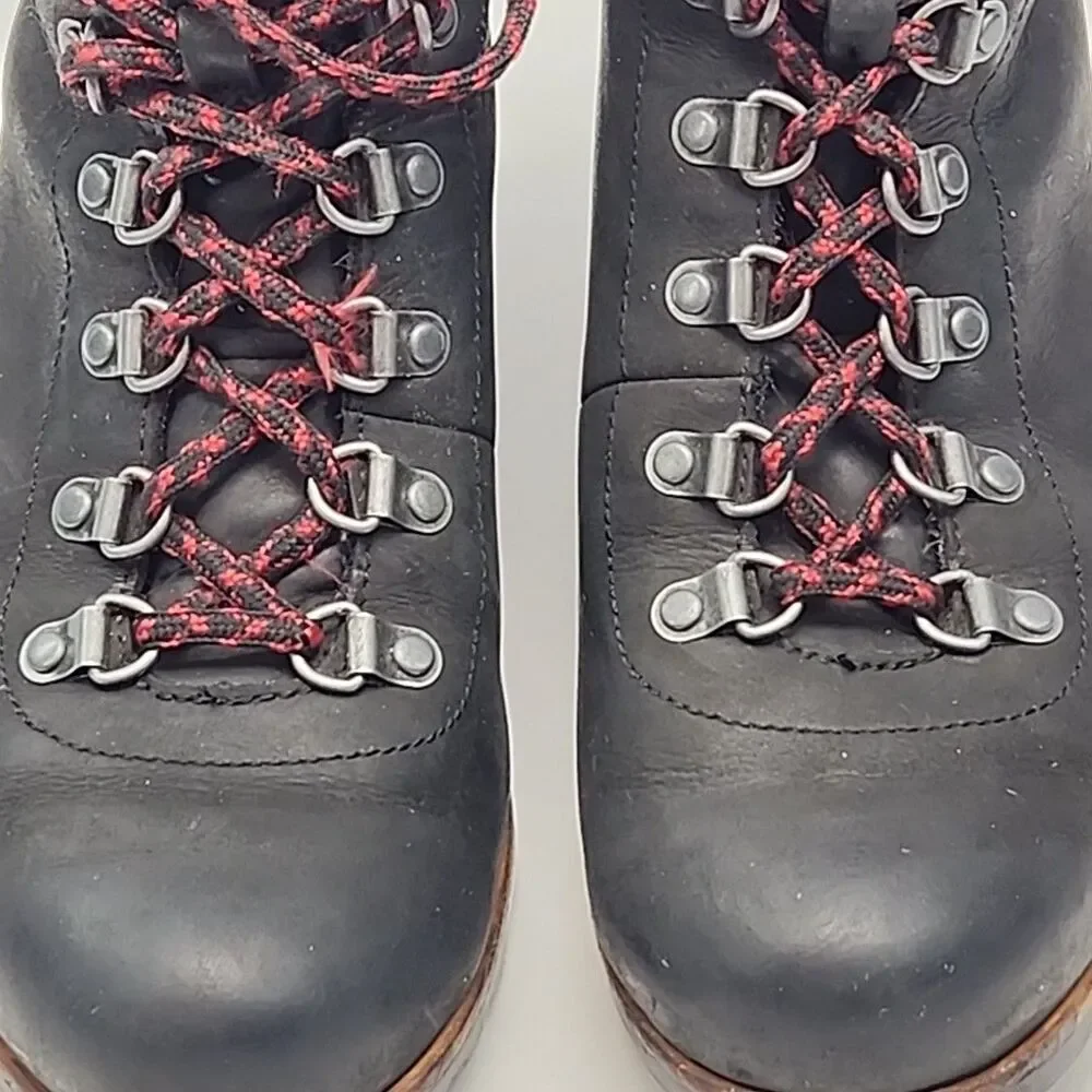 Sorel Boots Winter Snow Women Sz 10 Black Leather 2.5